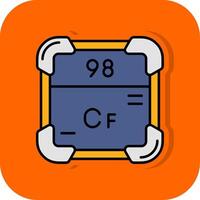 californium preenchidas laranja fundo ícone vetor