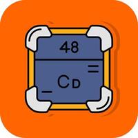cádmio preenchidas laranja fundo ícone vetor