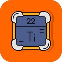 titânio preenchidas laranja fundo ícone vetor