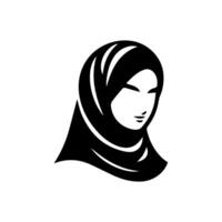 modelo de logotipo de vetor de beleza hijab de mulheres