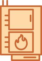 ícone de vetor de caldeira de combustível sólido