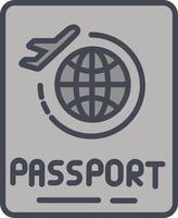 ícone de vetor de passaporte