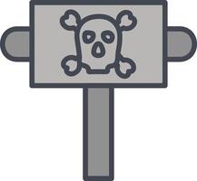 ícone de vetor de sinal de pirata