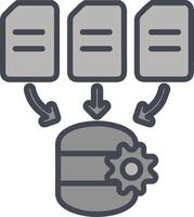 ícone de vetor de processamento de dados