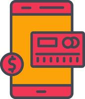 ícone de vetor de banco móvel