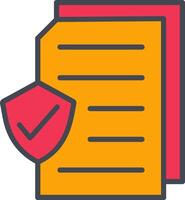 ícone de vetor de documento seguro