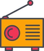ícone de vetor de rádio antigo