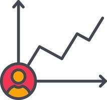 ícone de vetor de gráfico candidato