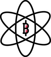 ícone de vetor de ciência bitcoin