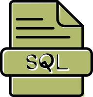 ícone do vetor sql