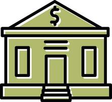 ícone de vetor de construção de banco