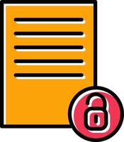 desbloquear ícone de vetor de documentos