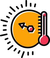 ícone de vetor indicador de temperatura