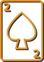 ícone de vetor de cartas de espadas