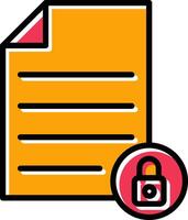 ícone de vetor de documento privado