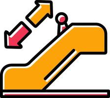ícone de vetor de escada rolante horizontal