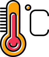 ícone de vetor de temperatura