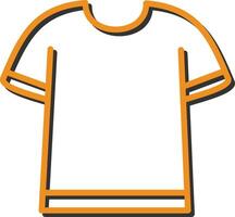 camiseta com ícone de vetor de linhas