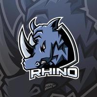 logotipo do mascote do rinoceronte vetor