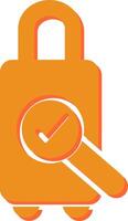 ícone de vetor de inspeção de bagagem