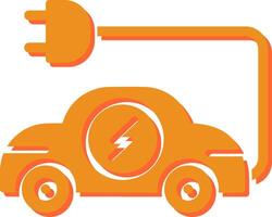 ícone de vetor de carro elétrico