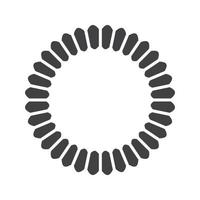 ícone de glifo elástico de cabelo. símbolo da silhueta. espaço negativo. ilustração isolada do vetor