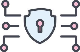 ícone de vetor de segurança de dados