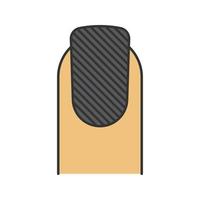 ícone de cor de esmalte fosco. manicure clássica. ilustração vetorial isolada vetor