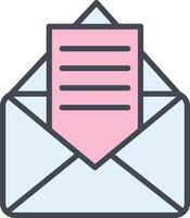 ícone de vetor de documentos de e-mail