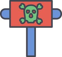 ícone de vetor de sinal de pirata