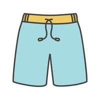 ícone de cor de calção de banho. shorts esportivos. ilustração vetorial isolada vetor