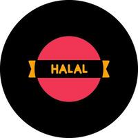 ícone de vetor de etiqueta halal