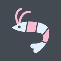 ícone de vetor de camarão