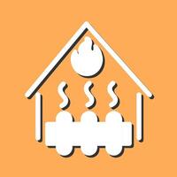 ícone de vetor de sistema de aquecimento
