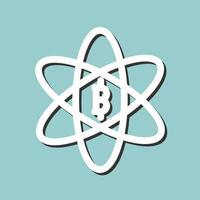 ícone de vetor de ciência bitcoin