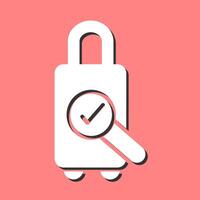 ícone de vetor de inspeção de bagagem