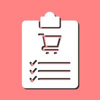 ícone de vetor de lista de compras