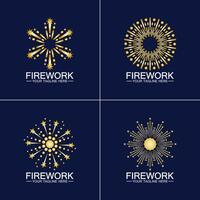 modelo de vetor de design de logotipo de fogos de artifício