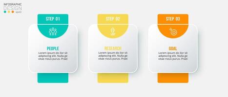 modelo de infográfico de conceito de negócio com opção. vetor