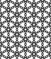 padrão abstrato sem emenda preto e branco. fundo e pano de fundo. design ornamental em tons de cinza. vetor