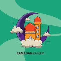 fundo do ramadan kareem vetor