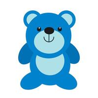 azul Urso de pelúcia Urso brinquedo ícone vetor