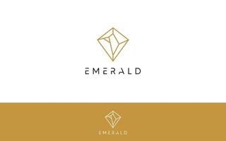 esmeralda luxo e moderno logotipo vetor