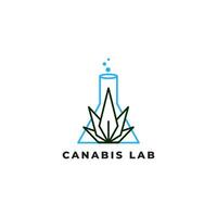 criativo cannabis laboratório logotipo modelo, natureza fresco ícone, folha Projeto vetor ilustração