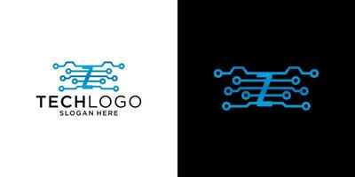 modelo de design de tecnologia de logotipo z vetor