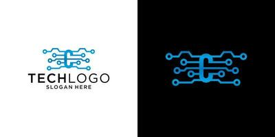 modelo de design de tecnologia de logotipo c vetor