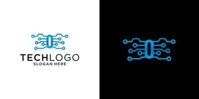 o modelo de design de tecnologia de logotipo vetor