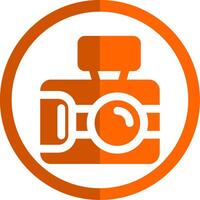 foto capturar glifo laranja círculo ícone vetor