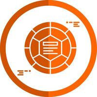 infográfico elementos glifo laranja círculo ícone vetor