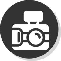 foto capturar glifo cinzento círculo ícone vetor